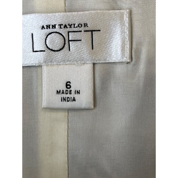 Loft Tweed Pleated Skirt Wool Blend Size 6 Purple Cream Plaid Mini - Picture 11 of 14